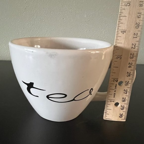Shonfeld’s Wide Top Tea  Cup Mug w/ Word “Tea” in Stylized Font - Picture 4 of 5